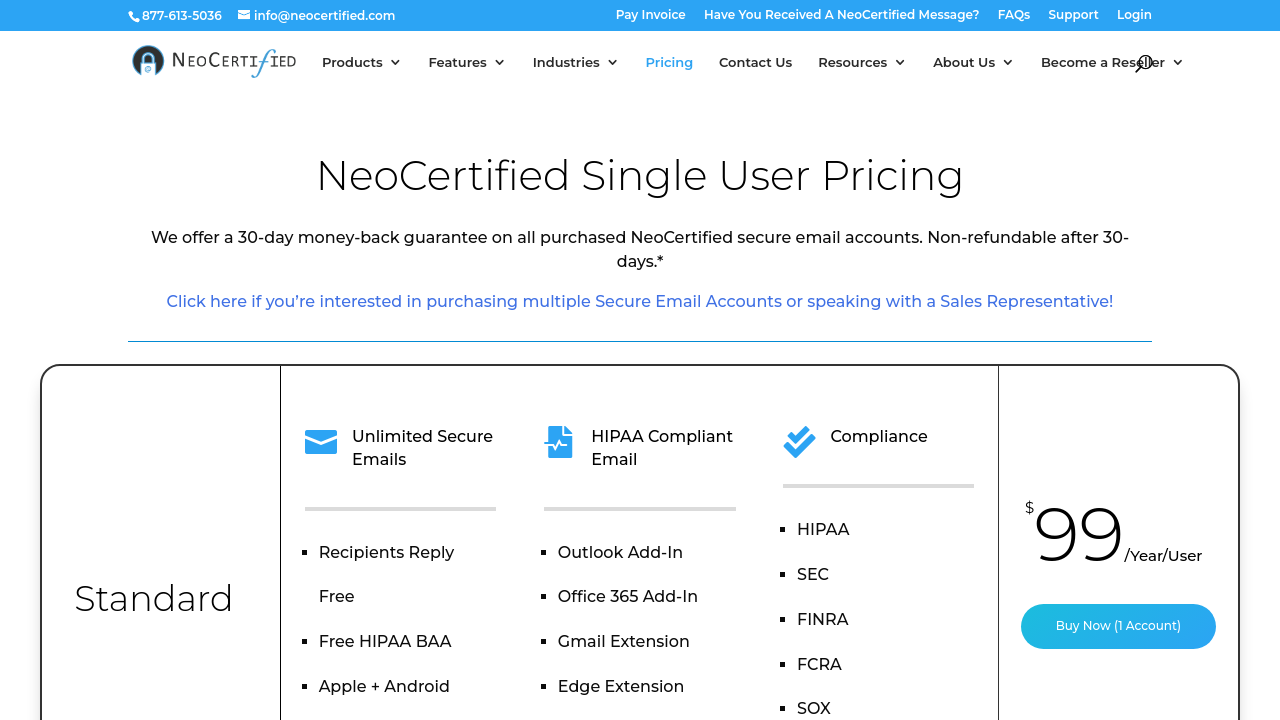 NeoCertified Secure Email